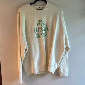 Clare V Embroidered Le Weekend Sweatshirt